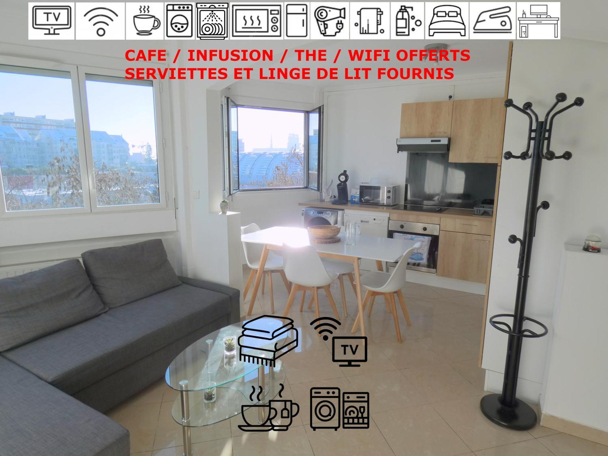 37M2 Lumineux Face Gare Sncf, Wifi Et Cafe Et The Offerts Apartman Orléans Kültér fotó